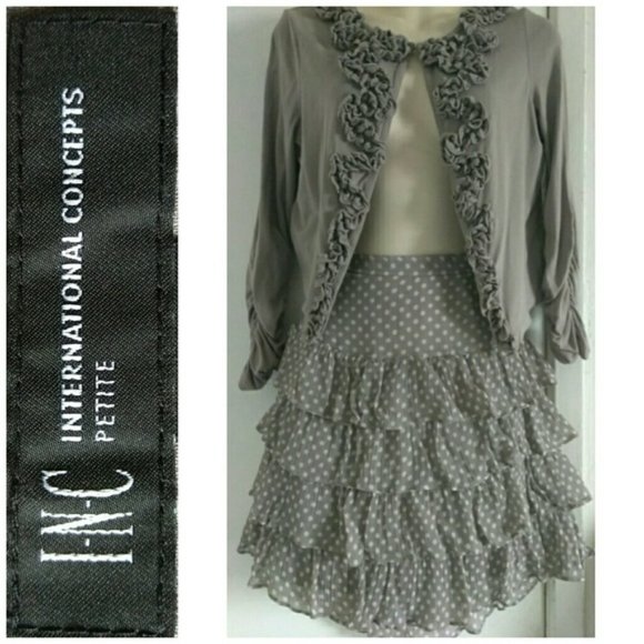 100% silk skirt and top set.